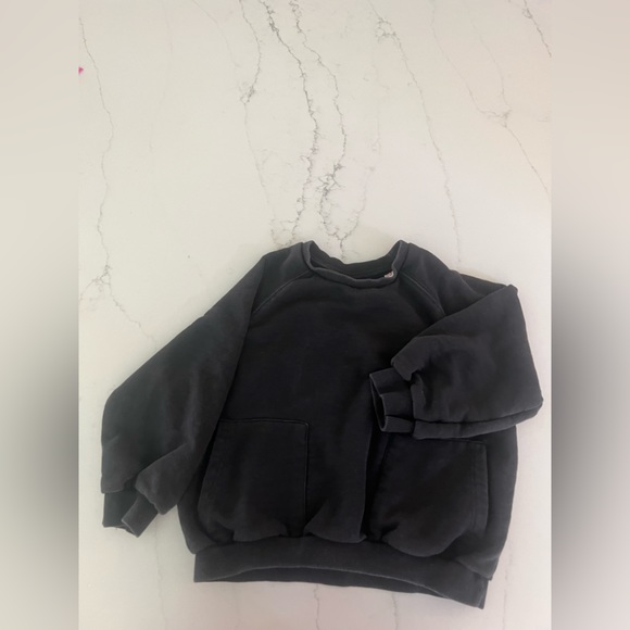 Zara Kids Sweatshirt Size3T Black With Pockets - Picture 9 of 12